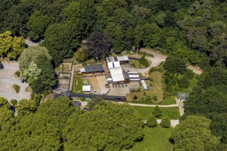 Aerial view, Hohenstein excursion destination, Hohenstein petting zoo, Witten, Ennepe-Ruhr