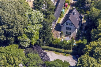 Aerial view, excursion destination Hohenstein, Haus am Streichelzoo Hohenstein, Witten,