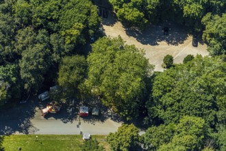 Aerial view, excursion destination Hohenstein, funfair and snack pleasure, Witten, Ennepe-Ruhr