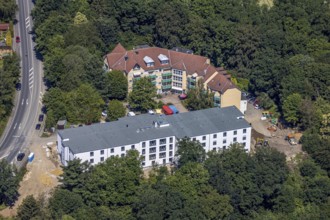 Aerial view, new Haus Buschey retirement home, Bommern, Witten, Ennepe-Ruhr district, Ruhr area,
