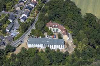 Aerial view, new Haus Buschey retirement home, Bommern, Witten, Ennepe-Ruhr district, Ruhr area,