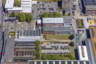 Aerial view, Stockumer Straße industrial estate, Ruhrpumpen, former annealing furnace hall, Witten
