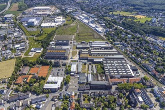 Aerial view, Brauckstraße industrial estate, Stockumer Straße industrial estate, Ruhrpumpen, former