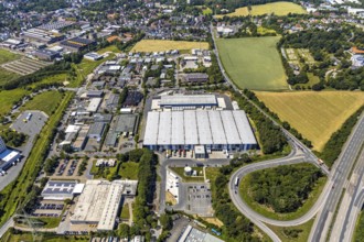 Aerial view, Hermes distribution centre Witten, Euziel logistics centre, Brock Kehrtechnik,