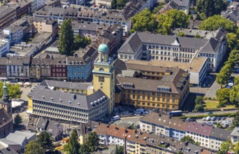 Aerial view, Witten Town Hall, Schiller Grammar School, Witten, Ennepe-Ruhr district, Ruhr area,