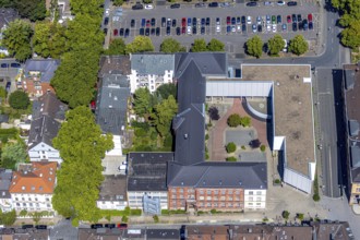 Aerial view, Schiller-Gymnasium, Platz der Gedächtniskirche, Witten, Ennepe-Ruhr district, Ruhr