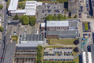 Aerial view, Stockumer Straße industrial estate, Ruhrpumpen, former annealing furnace hall, SMS