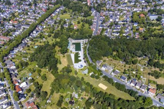 Aerial view, outdoor swimming pool Annen, Witten, Ennepe-Ruhr district, Ruhr area, North