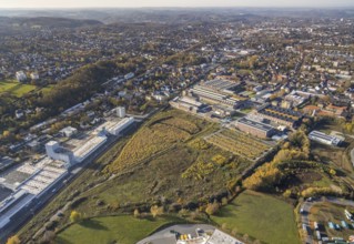 Aerial view, Stockumer Straße industrial estate, Ruhrpumpen, former annealing furnace hall,