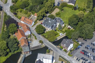 Aerial view, Villa Ruhr Valley, Friedr. Lohmann GmbH factory, Ruhr river, Witten, Ennepe-Ruhr