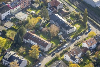 Aerial view, Ziegelstraße residential area, Danziger Straße, Witten, Ruhr area, North