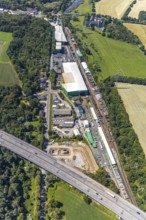 Aerial view, construction site at Wittener Straße 164, Wittener Straße industrial estate, GPG Gase