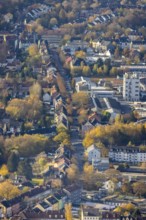 Aerial view, Annenstraße, bridge Rheinischer Esel cycle path, corner Schleiermacher Straße, Witten,