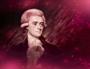 Portrait of Thomas Jefferson, 1743 - 1826, third president of the United States and principal