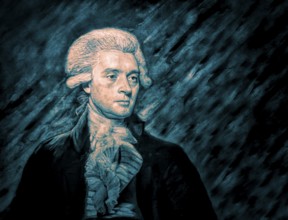 Portrait of Thomas Jefferson, 1743 - 1826, third president of the United States and principal
