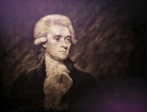 Portrait of Thomas Jefferson, 1743 - 1826, third president of the United States and principal