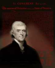 Portrait of Thomas Jefferson, 1743 - 1826, third president of the United States and principal