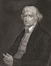 Portrait of Thomas Jefferson, 1743 - 1826, third president of the United States and principal