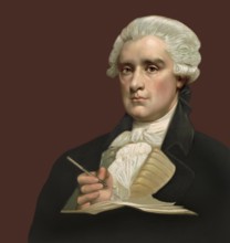 Portrait of Thomas Jefferson, 1743 - 1826, third president of the United States and principal