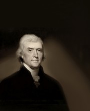 Portrait of Thomas Jefferson, 1743 - 1826, third president of the United States and principal