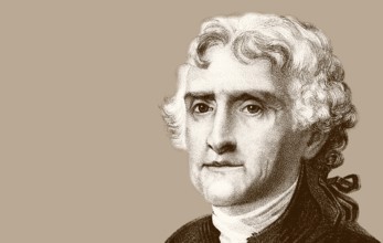 Portrait of Thomas Jefferson, 1743 - 1826, third president of the United States and principal