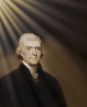 Portrait of Thomas Jefferson, 1743 - 1826, third president of the United States and principal