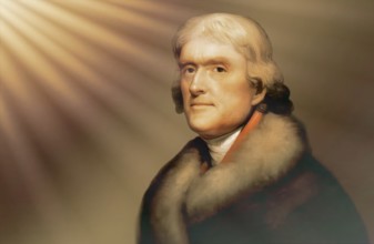 Portrait of Thomas Jefferson, 1743 - 1826, third president of the United States and principal