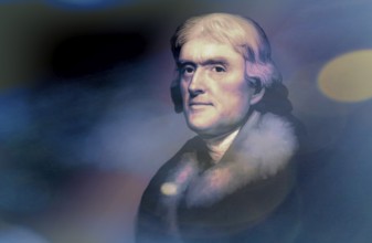 Portrait of Thomas Jefferson, 1743 - 1826, third president of the United States and principal