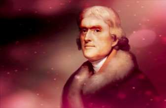 Portrait of Thomas Jefferson, 1743 - 1826, third president of the United States and principal
