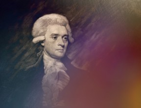 Portrait of Thomas Jefferson, 1743 - 1826, third president of the United States and principal