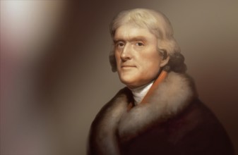 Portrait of Thomas Jefferson, 1743 - 1826, third president of the United States and principal