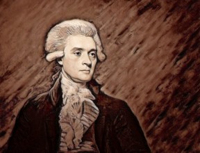 Portrait of Thomas Jefferson, 1743 - 1826, third president of the United States and principal