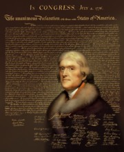 Portrait of Thomas Jefferson, 1743 - 1826, third president of the United States and principal