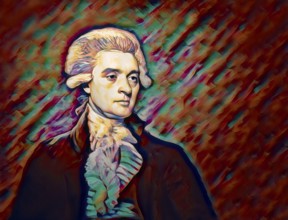 Portrait of Thomas Jefferson, 1743 - 1826, third president of the United States and principal