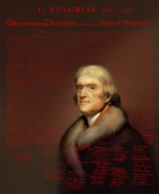 Portrait of Thomas Jefferson, 1743 - 1826, third president of the United States and principal