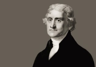 Portrait of Thomas Jefferson, 1743 - 1826, third president of the United States and principal
