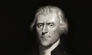 Portrait of Thomas Jefferson, 1743 - 1826, third president of the United States and principal