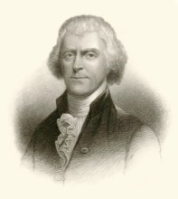 Portrait of Thomas Jefferson, 1743 - 1826, third president of the United States and principal