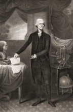 Portrait of Thomas Jefferson, 1743 - 1826, third president of the United States and principal