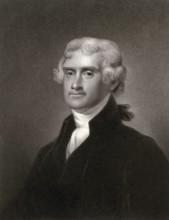 Portrait of Thomas Jefferson, 1743 - 1826, third president of the United States and principal