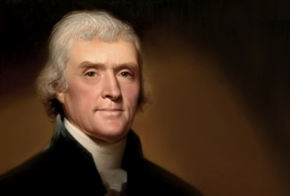 Portrait of Thomas Jefferson, 1743 - 1826, third president of the United States and principal