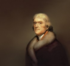 Portrait of Thomas Jefferson, 1743 - 1826, third president of the United States and principal