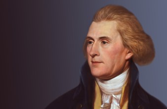 Portrait of Thomas Jefferson, 1743 - 1826, third president of the United States and principal