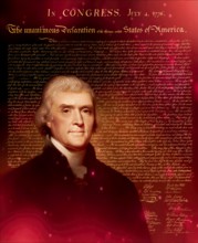 Portrait of Thomas Jefferson, 1743 - 1826, third president of the United States and principal