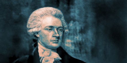 Portrait of Thomas Jefferson, 1743 - 1826, third president of the United States and principal