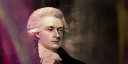 Portrait of Thomas Jefferson, 1743 - 1826, third president of the United States and principal