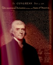 Portrait of Thomas Jefferson, 1743 - 1826, third president of the United States and principal