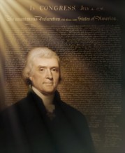 Portrait of Thomas Jefferson, 1743 - 1826, third president of the United States and principal