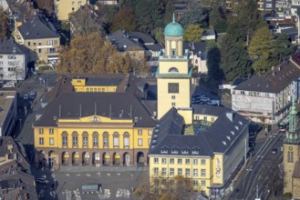 Aerial view, Witten Town Hall, Witten, Ruhr area, North Rhine-Westphalia, Germany