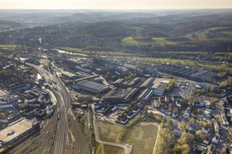 Aerial view, Drei Könige construction site, Deutsche Edelstahlwerke, Witten-Mitte, Witten,